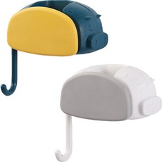 Woniseu 清潔工具拖把固定掛鉤, 黃色, 灰色, 2個