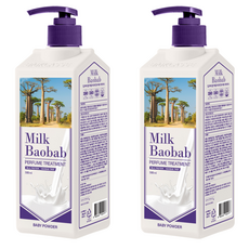밀크바오밥 퍼퓸 헤어트리트먼트 베이비파우더향, 500ml, 2개