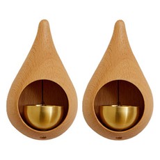 恩熙魔法 室內裝飾磁鐵門鈴 玄關鈴 2入, 水滴木紋