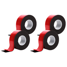 Skora 超強力泡棉雙面膠帶 室內外用 黑色 2.5cm x 2m, 4個