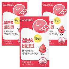 Good&Kids 美味鐵和維生素嬰兒草莓口味 30p, 3個, 60g