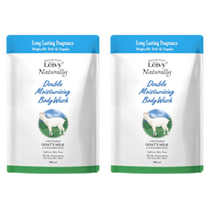 Leivy 山羊乳雙重保濕沐浴乳補充包, 900ml, 2個