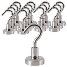 DGG 超強力磁鐵掛鉤 12mm, 銀色, 15個