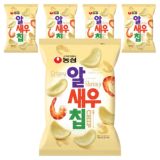 농심 알새우칩, 110g, 5개