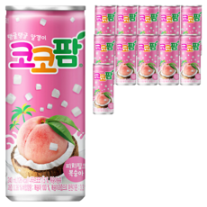 코코팜 피치핑크 복숭아, 240ml, 12개