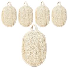 Mandisa 手持絲瓜絡沐浴巾, 象牙白, 5個, 1入