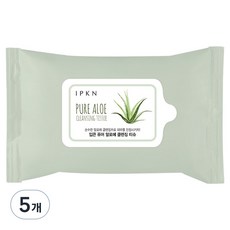 IPKN 攜帶型純蘆薈卸妝紙巾, 20枚入, 5個
