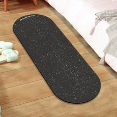 비욘드리빙 레트로센스 빨아쓰는 규조토 발매트, 도트 라운드 멜로우블랙