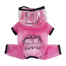 Grooming Dog 寵物雨天連身雨衣, 粉紅色