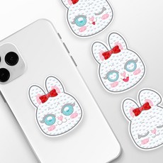 DCLARE 方塊珠寶石畫手機支架製作 4款 DIY 套組, 1套, 兔子