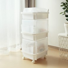 리빙스마일 포켓형 직사각 기저귀 정리함 3단, 화이트, 1개