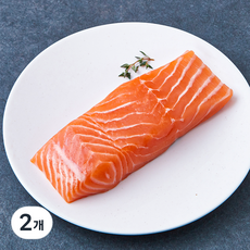 노르웨이산 생연어 필렛 (냉장), 200g, 2개