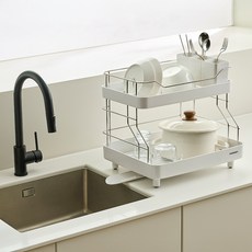 HANSSEM Basic Plus 碗盤瀝水架, 白色, 1個