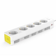 The Slim 個別開關5孔延長線 SY-SB5, 1.5m, 萊姆綠, 1個