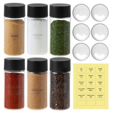 comet 家用 韓國國內生產 不含BPA 透明圓形密封調味罐 6件組 350ml, 6個, 單品