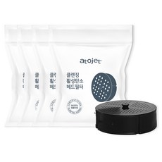 아토젯 ACF 클렌징 활성탄소 샤워기 헤드필터, 4개