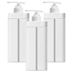 newnlook 浴室分裝補充瓶 720ml, 3個, 白色