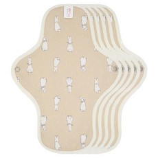 eechae 花翼型純棉衛生棉米色, 1入, 5個, 小型