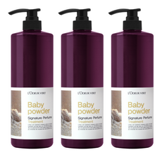 L'ODEUR VERT 香氛潤髮乳 爽身粉香, 1L, 3個