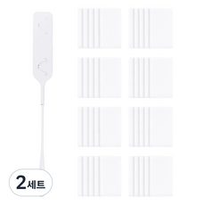 MEO 多用途縫隙除塵刷 + 不織布40p組合, 白色, 2套