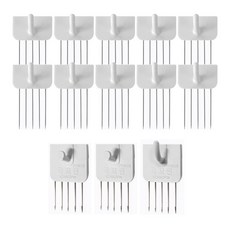 KOKKOPIN U型針插式壁紙掛鉤 10入+一字型針插式強力壁紙掛鉤 2入+U型針插式強力壁紙掛鉤, 1組