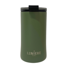 LUMIERE PARIS Glamor 蒼翠綠防摔防漏隨行保溫杯, 綠色, 360ml, 1個