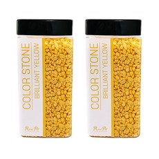 Rora Pet 彩色石 1300g, 亮黃色, 2個