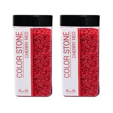 Rora Pet 彩色石 1300g, 櫻桃紅色, 2個