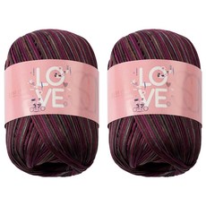 可愛的針織紗, 138 酒棕色混合, 2個