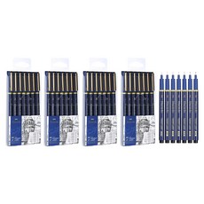 deLi 得力 Finolo 顏料代針筆 0.05mm + 0.1mm + 0.2mm + 0.3mm + 0.4mm + 0.5mm + 0.6mm 套裝 EQ909, 黑色, 4套