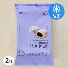 복음자리 스노우 블루베리 미니도넛 (냉동), 32g, 2개, 8개입
