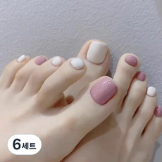 비투윈 패디팁 세트, 6세트, 크림체리핑크 젤타입