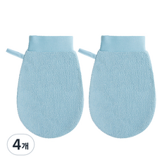 컬라피 얇은 목욕탕 타올, 블루, 4개, 1개입