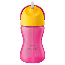 PHILIPS AVENT 新安怡 防漏吸管杯 12個月以上適用, SCF798/02 粉色, 300ml, 1個