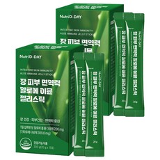 뉴트리디데이 장 피부 면역력 알로에 이뮨 젤리스틱 15p, 300g, 2개
