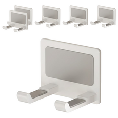 超級工廠 吹風機架, 白色, 免打孔浴室收納, 適用多種吹風機, 6個