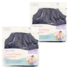 Splash About Happy Nappy Costume 小可愛連身版尿布褲 水玉點點 海軍藍 XL 12~24個月 13~18kg, 2件
