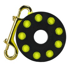 AQUATEC 手把式捲線器 尼龍線 100英尺, 黃色, 100in/30m