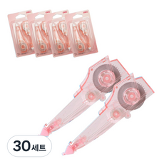 델리 마카롱 수정 테이프 리필 71470 2개, 핑크, 30세트