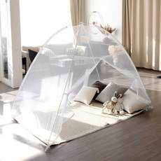 comet 彈開式簡易蚊帳, 白色, 1入
