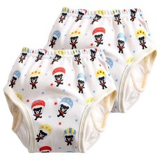 愛北鼻 加厚6層學習褲/尿布褲, 跳傘小熊, 100碼, 2件