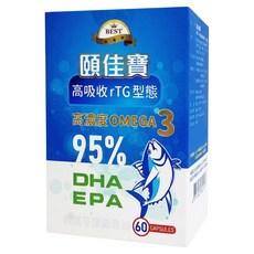 頤佳寶 西班牙高濃度頂級魚油, 1個, 60顆
