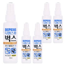 디펜스벅스 모기 털진드기 기피제, 50ml, 5개