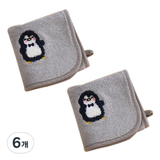 소니오 부드러운 러블리 핸드타월 25 x 25 cm, 04 그레이, 6개