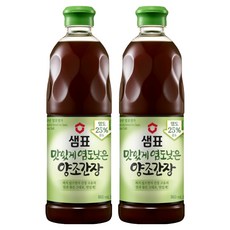 샘표 맛있게 염도낮은 양조간장, 860ml, 2개