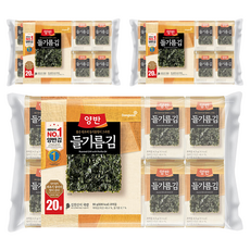 양반 들기름김, 90g, 3개