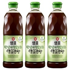 샘표 맛있게 염도낮은 양조간장, 860ml, 3개