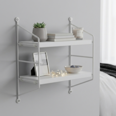 AVERNOT 커스텀 모듈 선반, 화이트, 2단