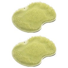 吸盤式洗腳刷, 綠色, 2個, 1入