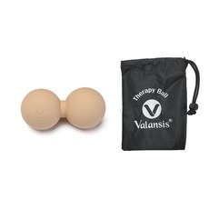 밸런시스 마사지볼 땅콩형 + 파우치, 베이지, 1세트